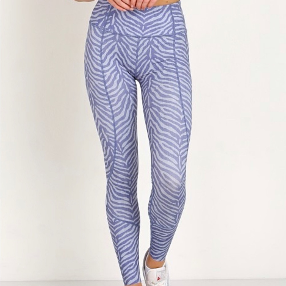 Varley Bedford Legging Tight Blue Zebra Size XS